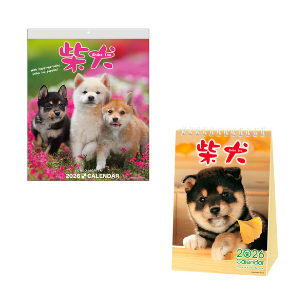 Shiba Inu Wall Calendar 2026 and Desktop Calendar 2026