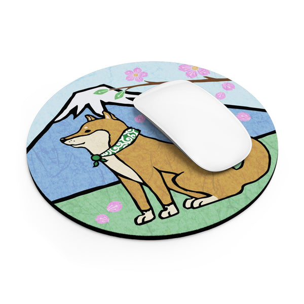 Shiba Sakura Fuji Mouse Pad