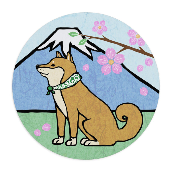 Shiba Sakura Fuji Mouse Pad