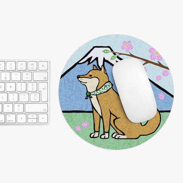 Shiba Sakura Fuji Mouse Pad