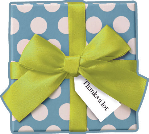 Thanks a lot message with Gift Image Realistic Motif Towel