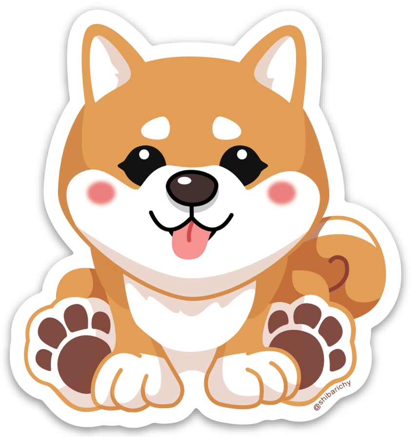 Shiba Fabric Stickers - non-iron on fabric stickers!