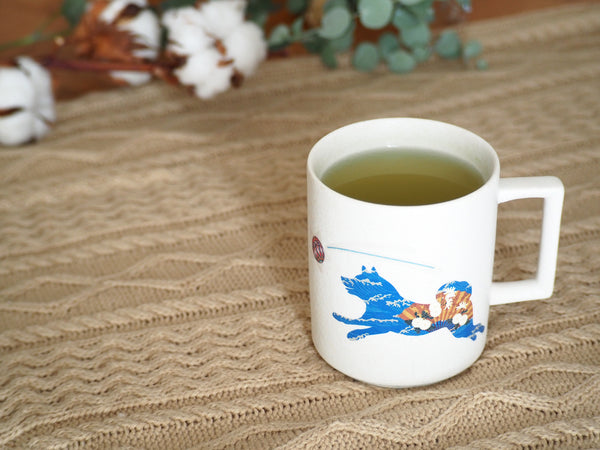 Shiba Inu Magical Drinkware Coffee Mug Pour a Hot Drink and the Color Changes from Black to Wagara Blue