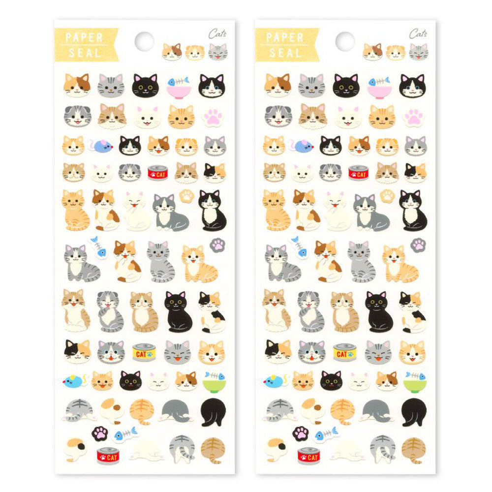 1 Sheet of Stickers Mixed Classic Kitty Cats