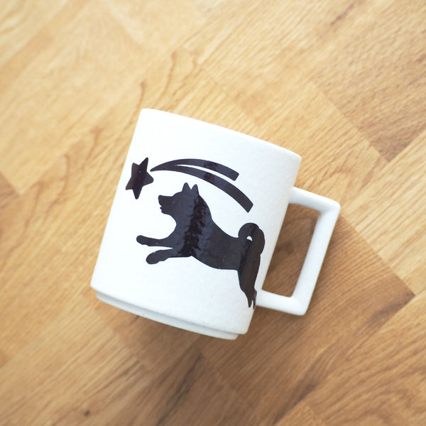 Shiba Inu Magical Drinkware Coffee Mug Pour a Hot Drink and the Color Changes from Black to Wagara Blue