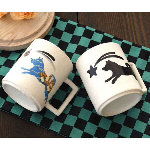 Shiba Inu Magical Drinkware Coffee Mug Pour a Hot Drink and the Color Changes from Black to Wagara Blue