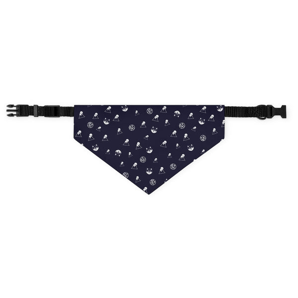 Products Shiba Inu Dog Bandana Collar with Kawaii Shibaken Faces, Mt.Fuji, and "Shiba" Kanji Logos One-sided Print