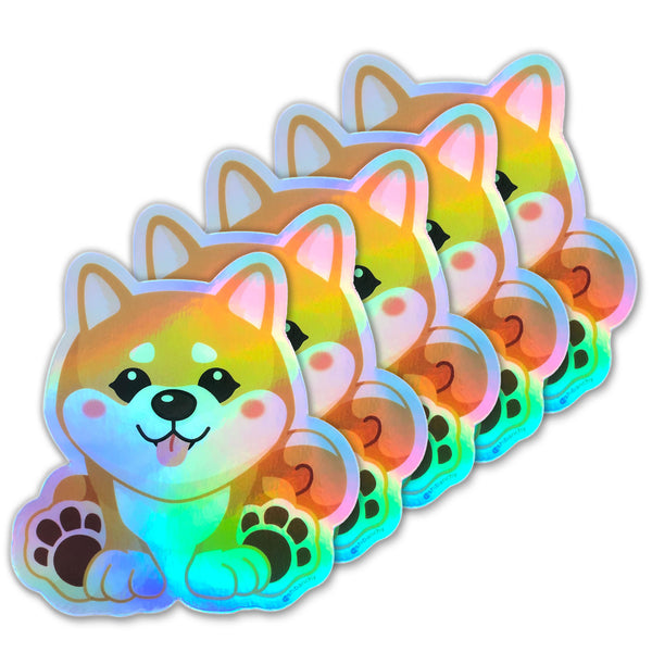 Shiba Inu Holographic Colorful & Shiny Stickers