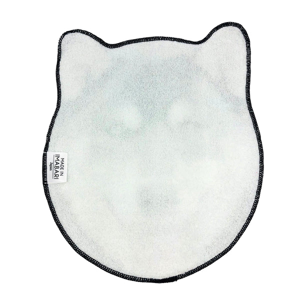 SHIBA INU BLACK  Realistic Motif Towel