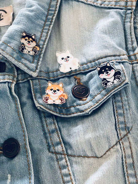 Shiba Inu Kawaii Acrylic Pins