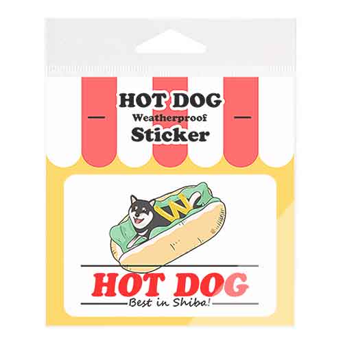 Shiba Inu Hot Dog Sticker (4 Colors)