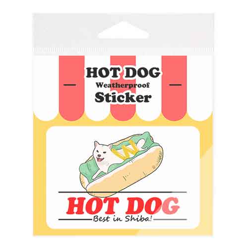 Shiba Inu Hot Dog Sticker (4 Colors)