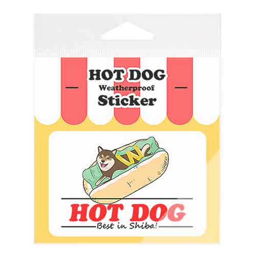 Shiba Inu Hot Dog Sticker (4 Colors)