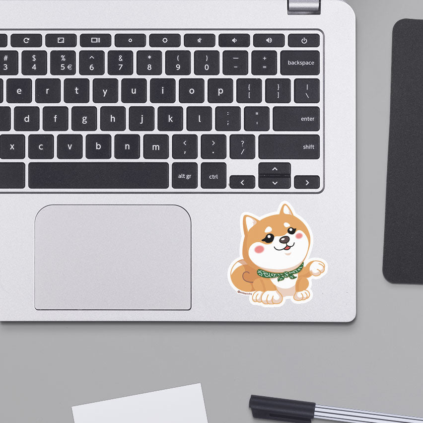 Adorable Shiba Inu High Five Sticker