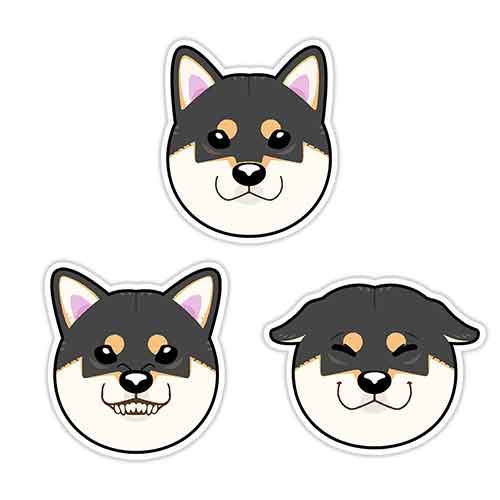 Shiba Inu Expressions Sticker Set