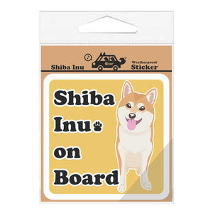 Shiba Inu On Board Car Decal (4 Colors)