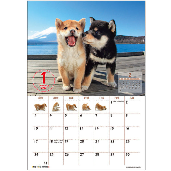 Shiba Inu Desktop Calendar 2027
