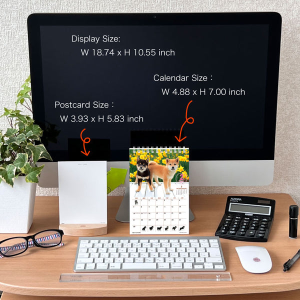 Shiba Inu Wall Calendar 2027 and Desktop Calendar 2027