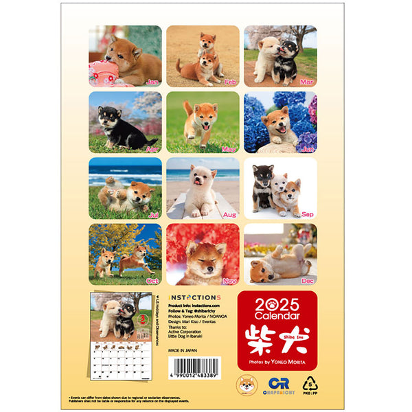 Shiba Inu Desktop Calendar 2025