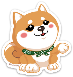 Adorable Shiba Inu High Five Sticker