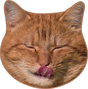 Tongue Out Cat Realistic Motif Towel
