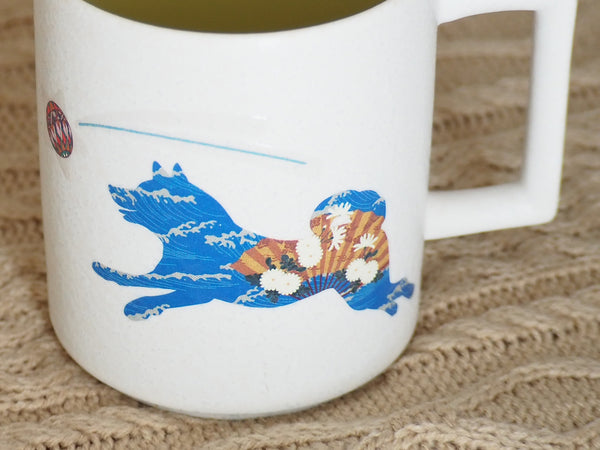 Shiba Inu Magical Drinkware Coffee Mug Pour a Hot Drink and the Color Changes from Black to Wagara Blue
