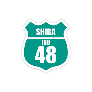 Shiba Inu Route 48 Sticker