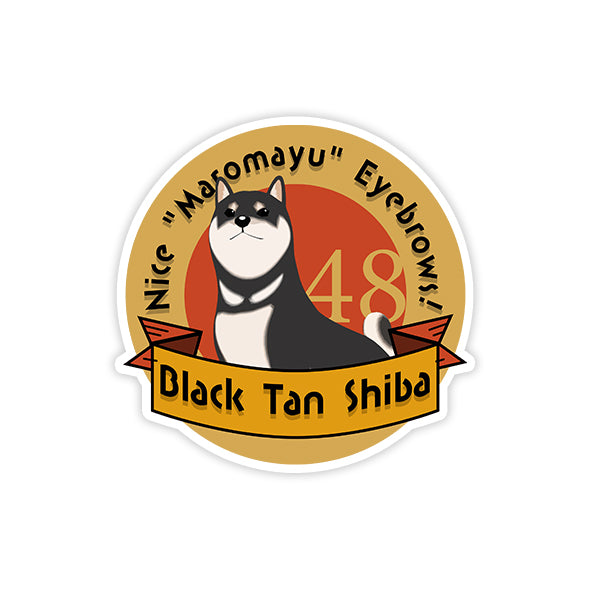 American Retro Design Die-cut Shiba Inu Stickers (4 Colors)