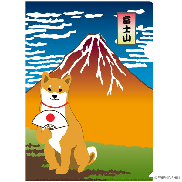 Shiba Inu Shibata San Clear Document Folder Fuji Mountain