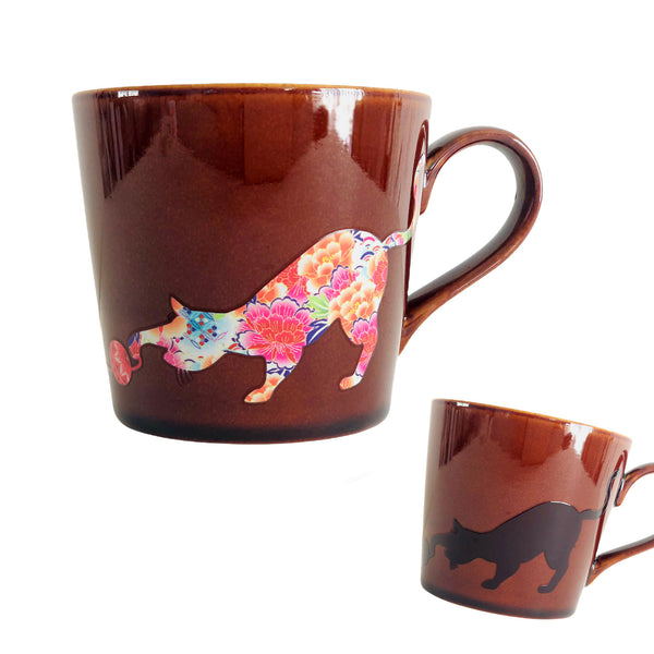 Cat Magical Drinkware Pour a Hot Drink and the Color Changes from Black to Wagara Pink