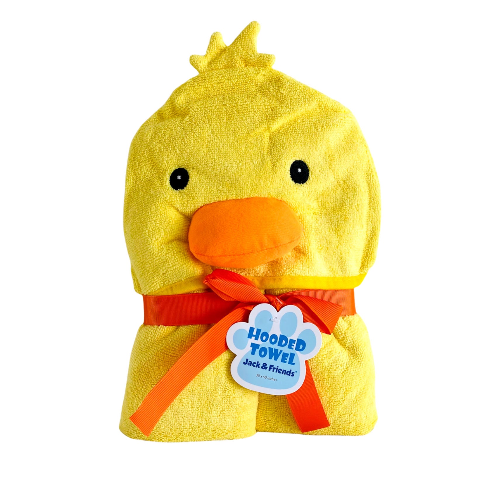 Duckie Kids Bath and Beach Hooded Towel Comfy-Cozy Wrap in Yellow