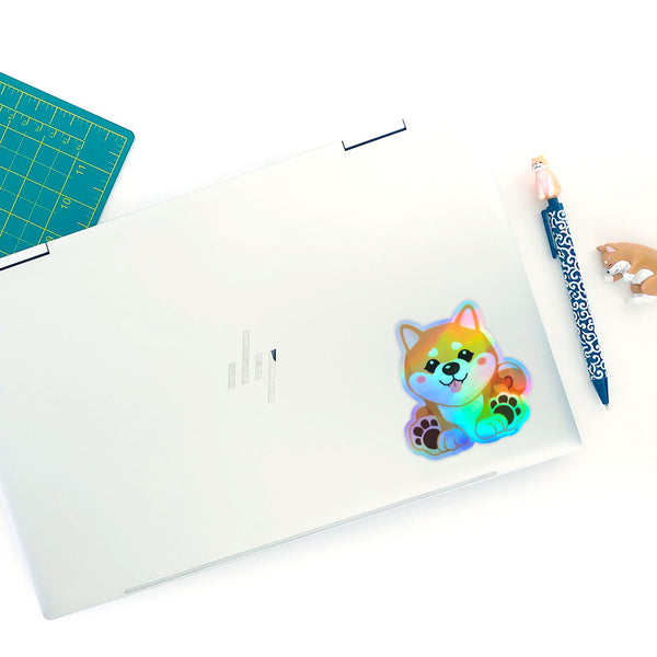Shiba Inu Holographic Colorful & Shiny Stickers