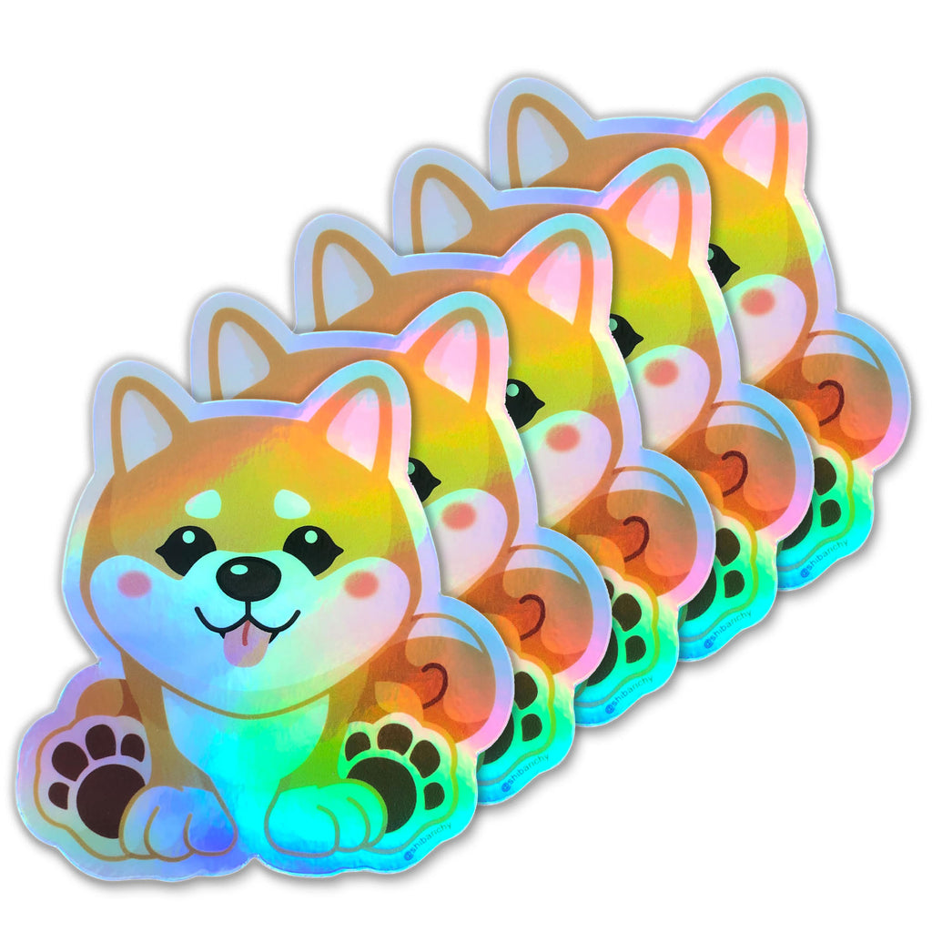 Shiba Inu Holographic Colorful & Shiny Stickers – INSTACTIONS CHAPARICHY  GIFTS SHOP