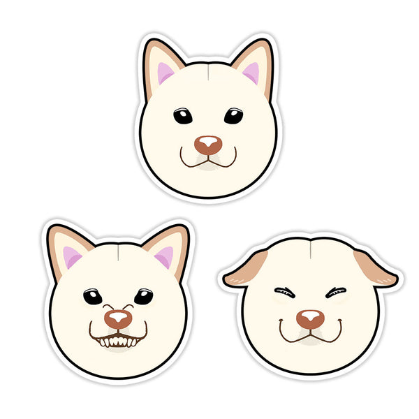 Shiba Inu Expressions Sticker Set