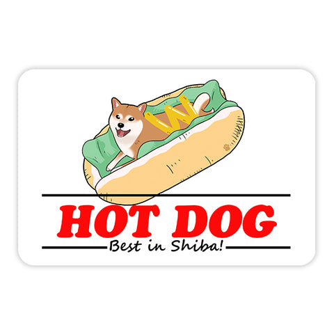 Shiba Inu Hot Dog Sticker (4 Colors)