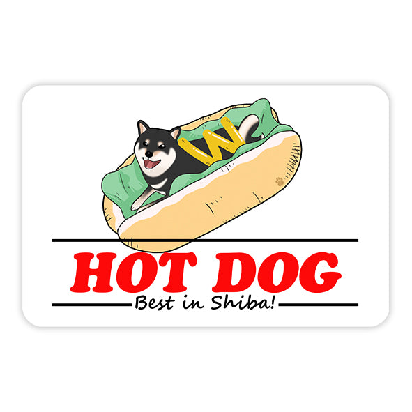 Shiba Inu Hot Dog Sticker (4 Colors)