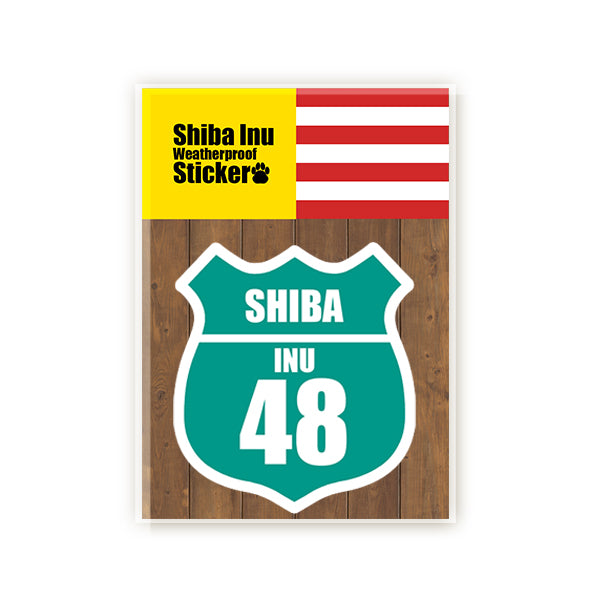 Shiba Inu Route 48 Sticker