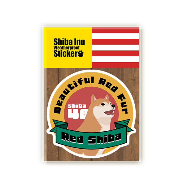 American Retro Design Die-cut Shiba Inu Stickers (4 Colors)