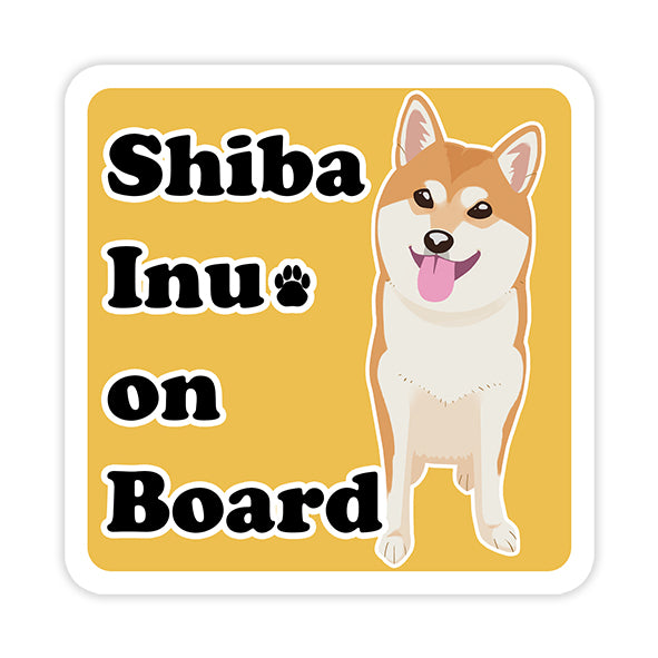 Shiba Inu On Board Car Decal (4 Colors)