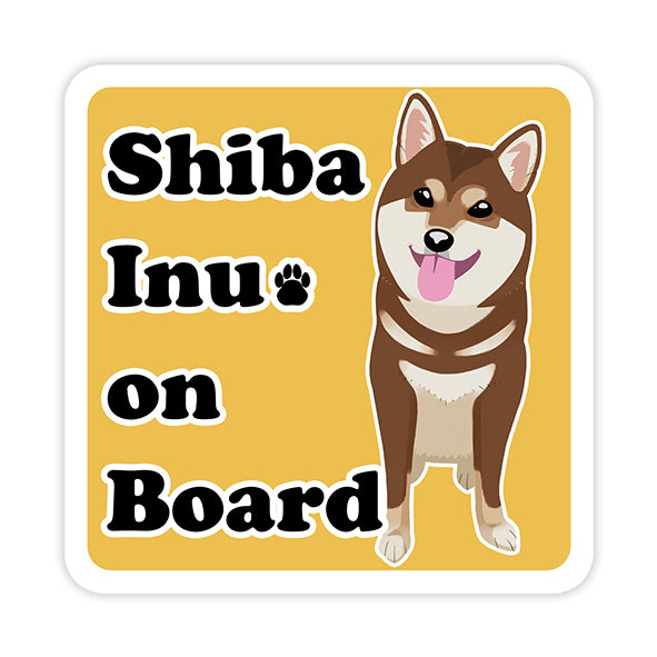 Shiba Inu On Board Car Decal (4 Colors)