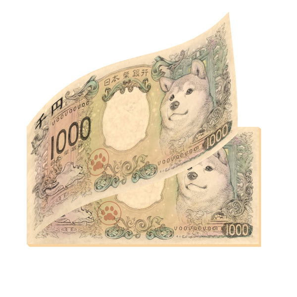 Japanese Shiba Inu Banknotes 1000 Yen Shiba Inu Bills Money SHIBAnk Bill Memo Pads